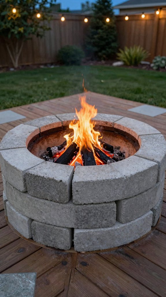 21 DIY Backyard Firepit Ideas for Cozy Outdoor Nights 4 concrete block fire pit concrete block fire pit guide