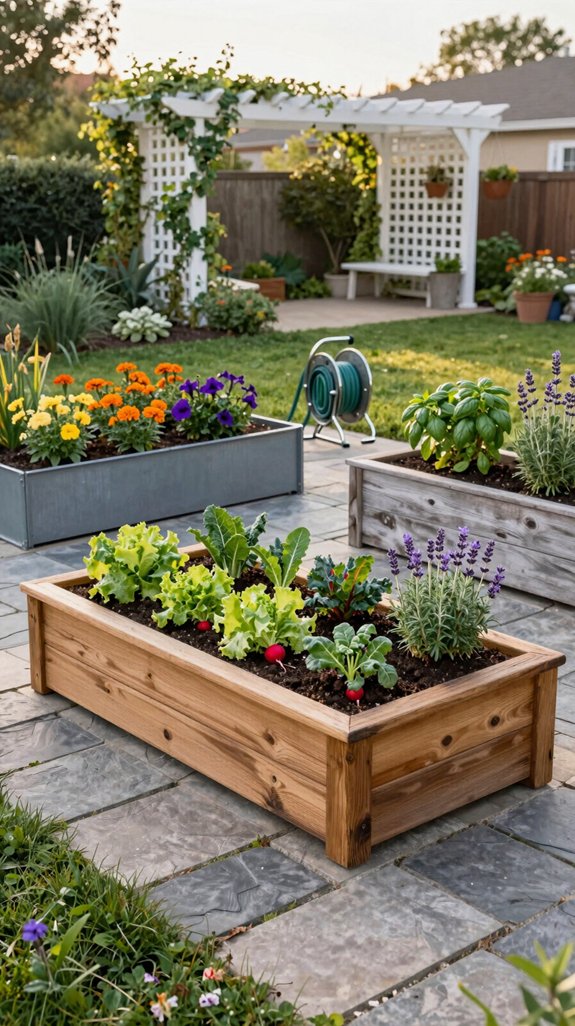 contemporary modular raised bed