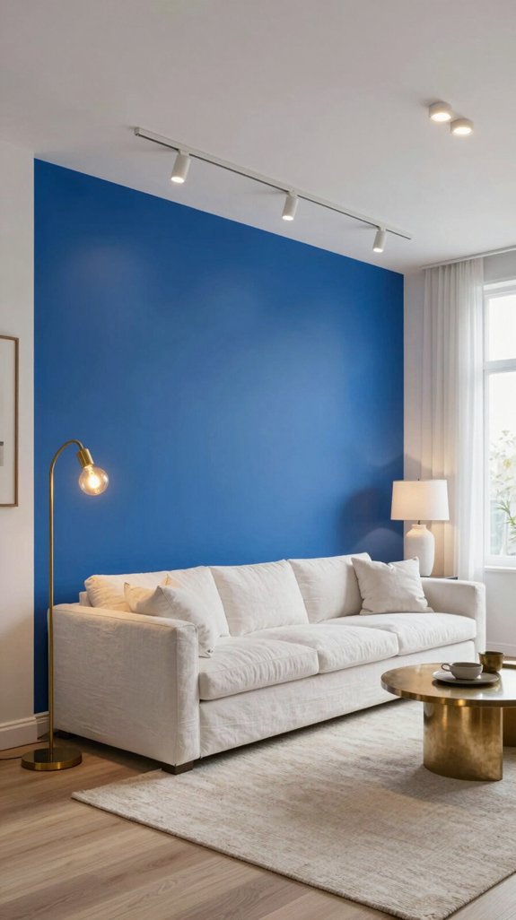 controlled electric blue lighting