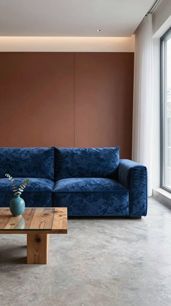Rust Color Pairings That Add Warmth to Interior Spaces 8 cool blues temper rust