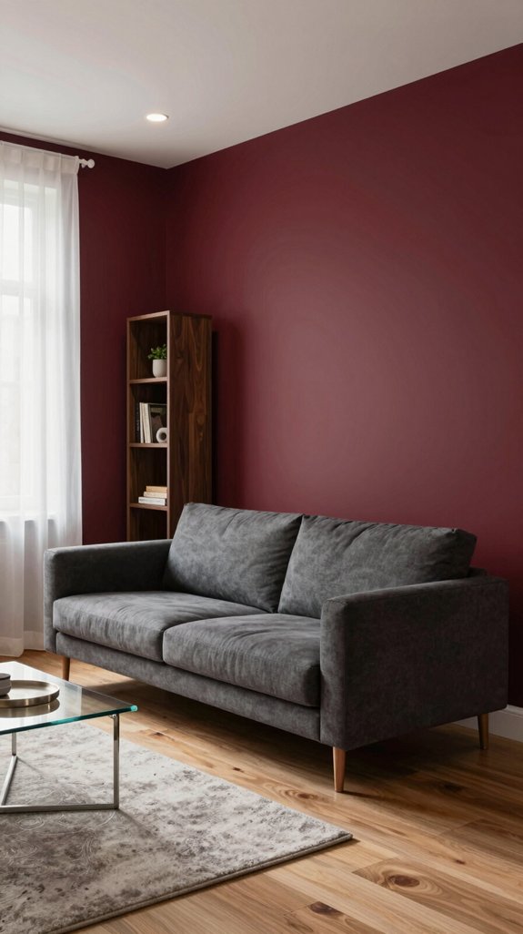 cool muted wine red
