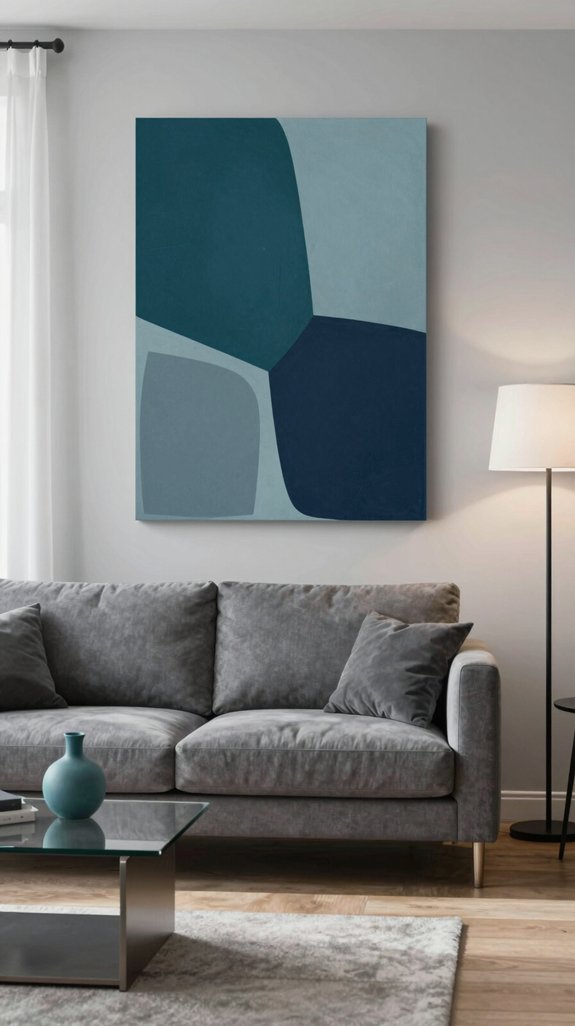 cool tone teal grey harmony