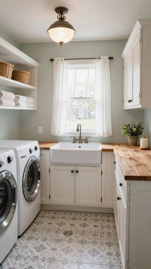 cozy farmhouse laundry inspiration