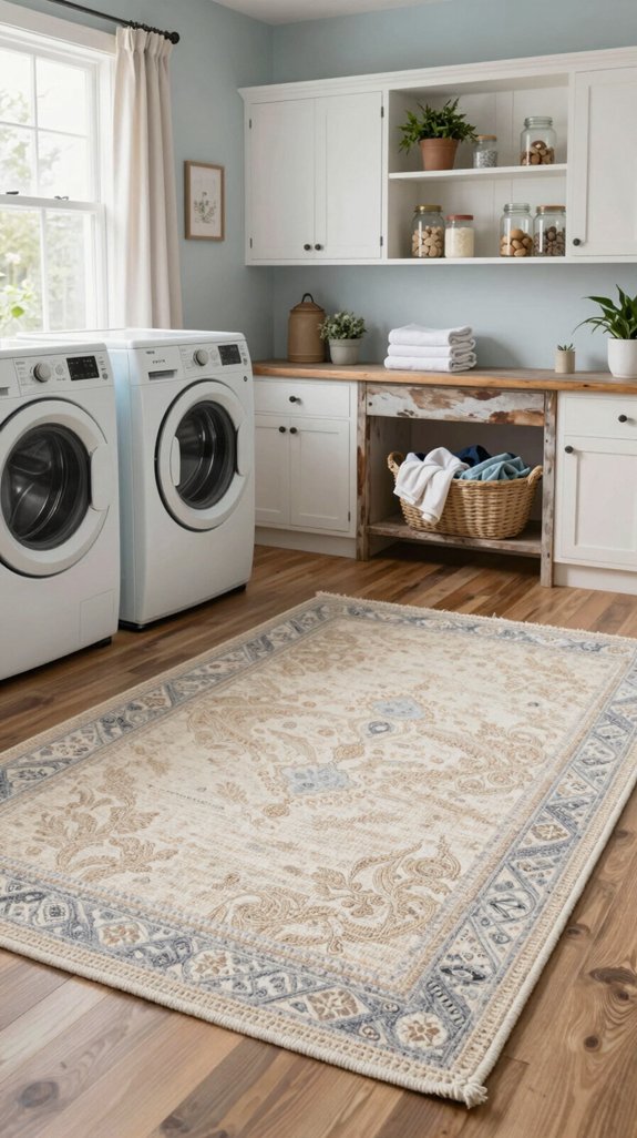 cozy farmhouse laundry rug