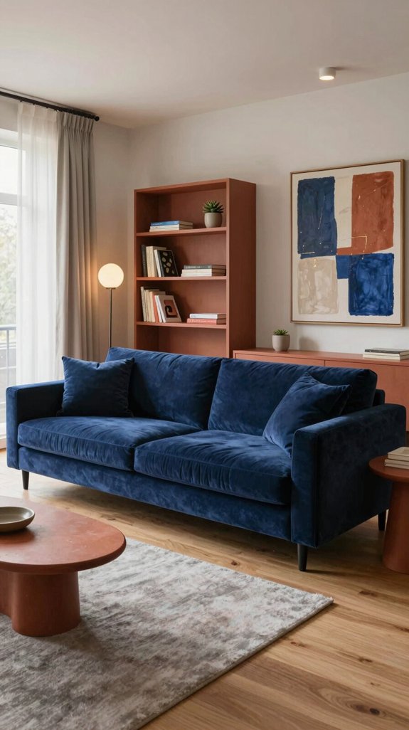 cozy indigo terracotta harmony