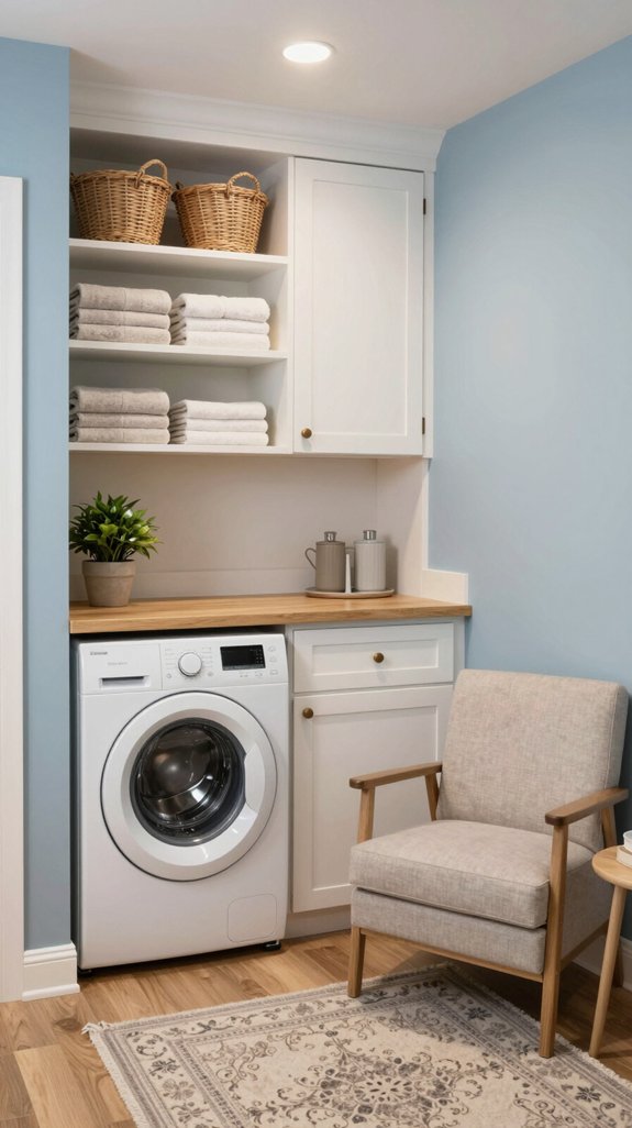 cozy inviting laundry nook