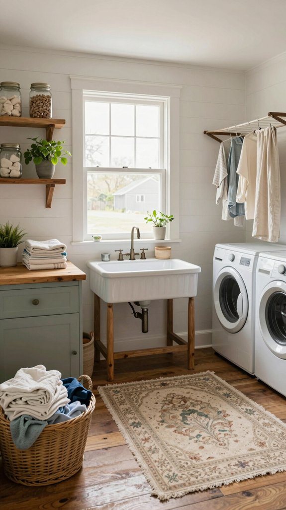 cozy inviting laundry room