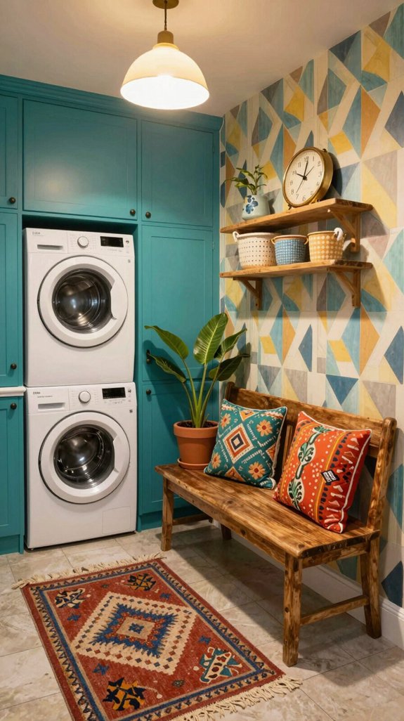 17 Funky Laundry Room Ideas With Bold Personality 18 cozy laundry nook design