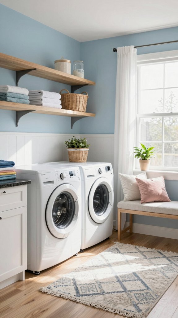 cozy organized laundry nook