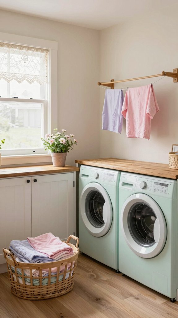 cozy pastel laundry retreat