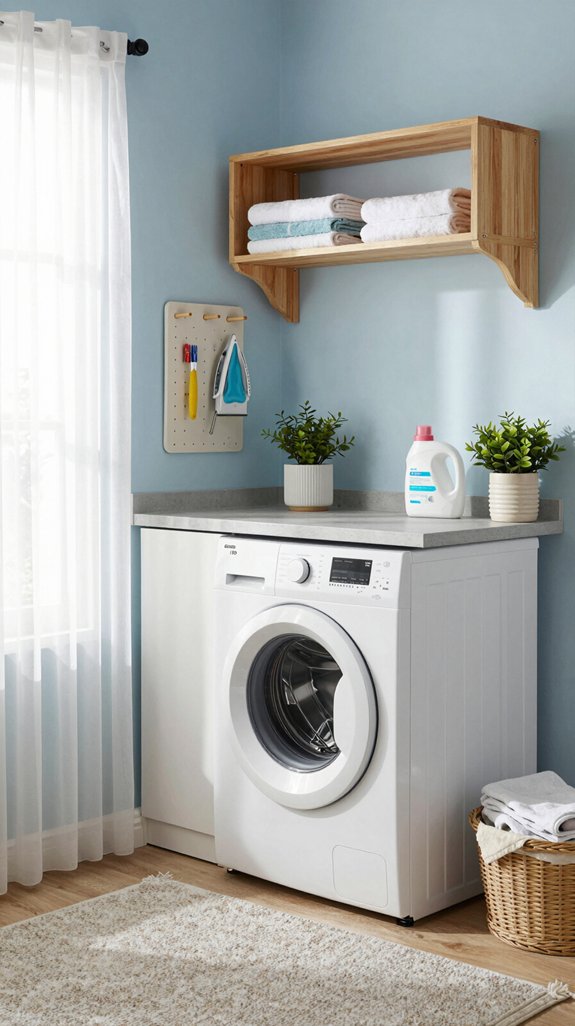 cozy retreat for laundry
