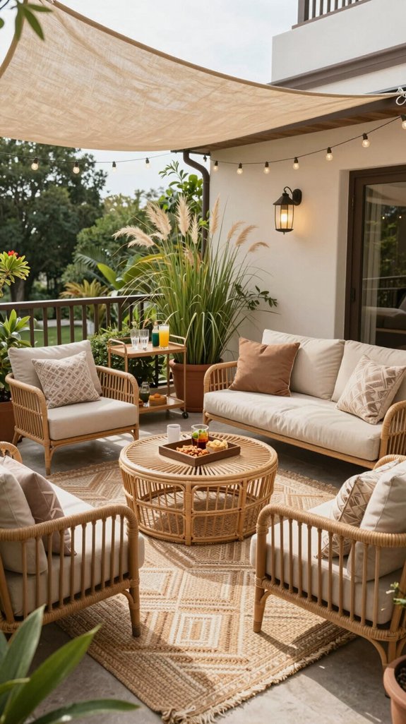 cozy stylish outdoor lounge