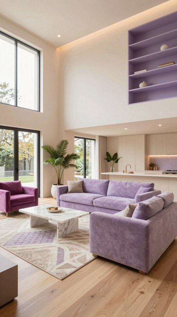Purple Color Combinations That Work Beautifully in Interiors 8 creamy beige orchid elegance