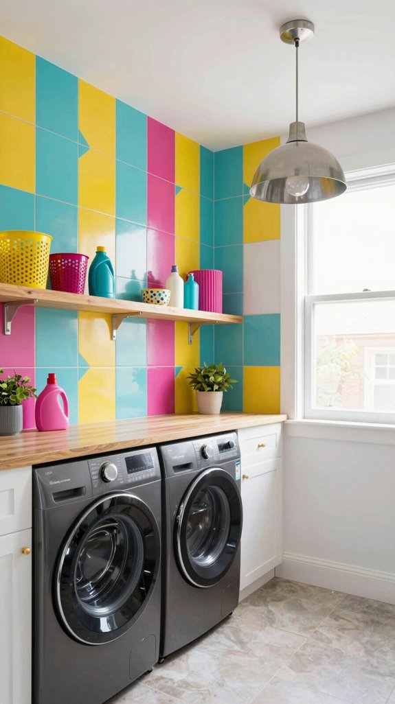 17 Funky Laundry Room Ideas With Bold Personality 13 creative colorful backsplash ideas