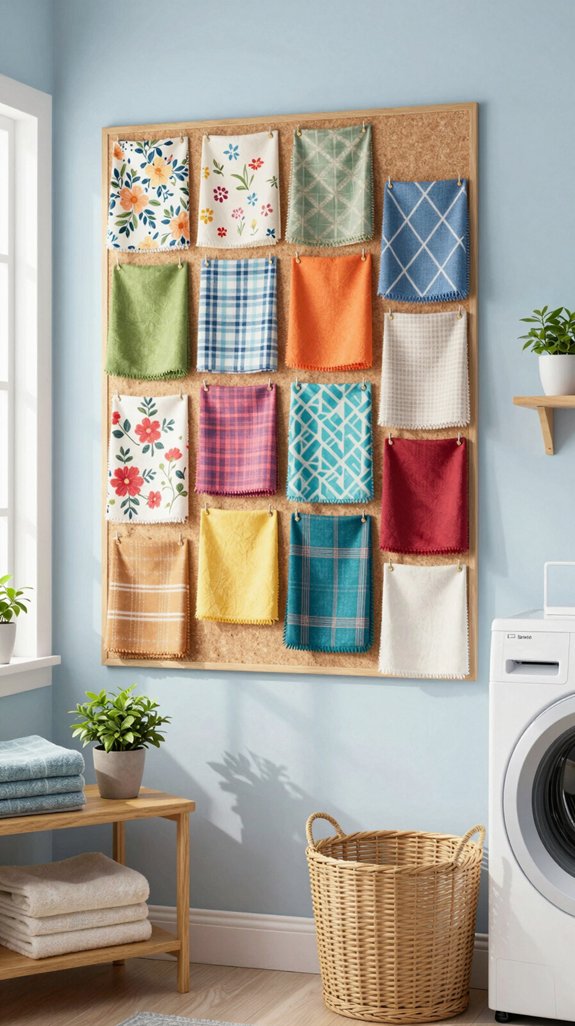 creative fabric swatch display