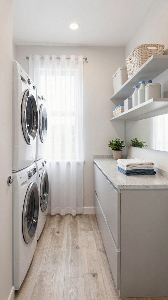 17 Narrow Laundry Room Ideas That Feel Spacious 2 creative solutions for laundry