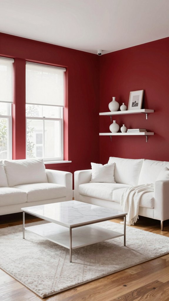 Wall Colors That Pair Well With Red Walls 4 crisp white red walls