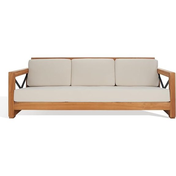 10 Best Teak Outdoor Sofas That Turn Any Patio Into a Luxe Retreat 5 curacao three seat patio sofa