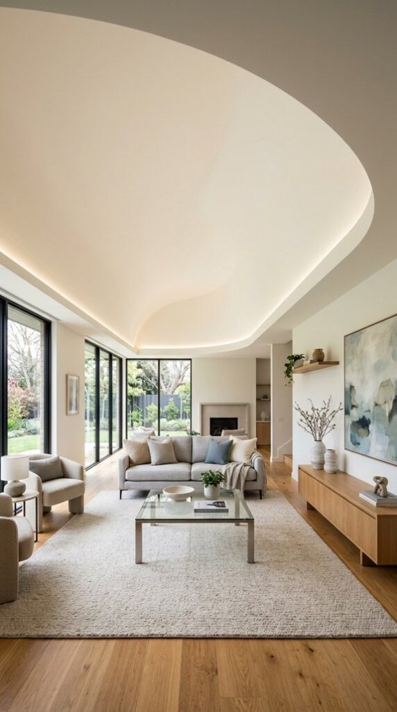Round Ceiling 12 Curved Ceiling Design Ideas for Living Rooms - Home Stylistica