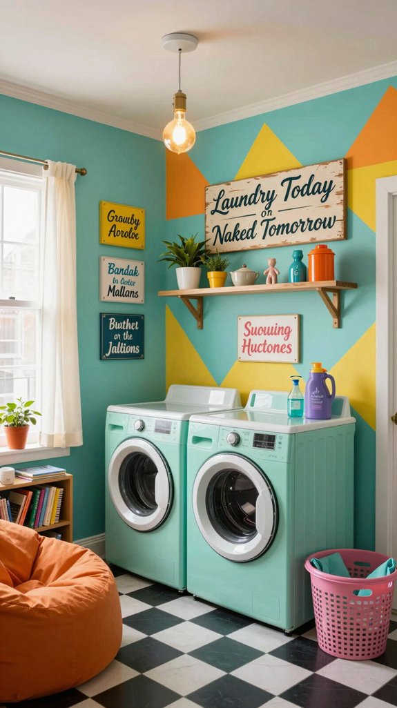 17 Funky Laundry Room Ideas With Bold Personality 15 custom signs for laundry