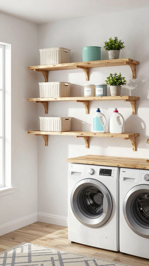 19 Laundry Room Shelf Ideas for Extra Storage 10 custom wooden laundry shelves