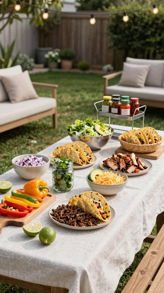 21 Backyard Dinner Party Ideas for Stylish Outdoor Entertaining 12 customizable taco bar setup