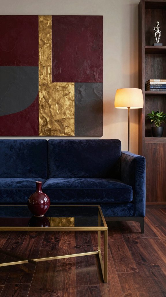 What Colour Goes With Dark Blue? 11 Elegant Pairings for Timeless Style 9 dark blue and burgundy contrast