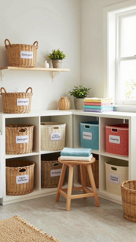 20 DIY Laundry Room Ideas for a Budget Makeover 6 decorative functional storage solutions