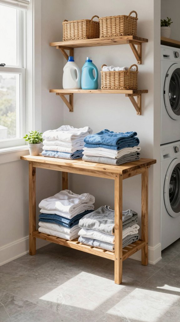 20 DIY Laundry Room Ideas for a Budget Makeover 5 dedicated laundry folding station