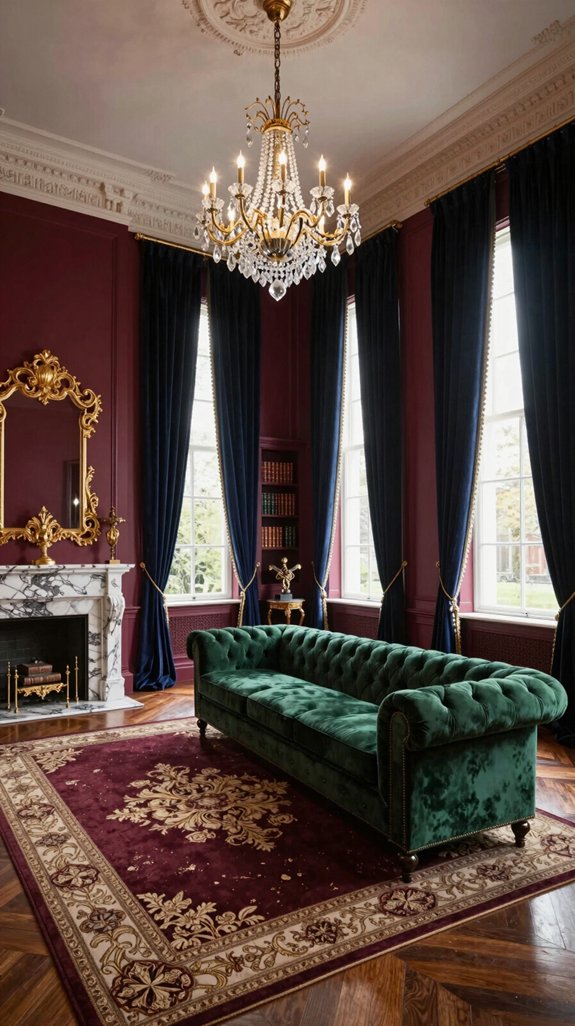 15 Luxury Classical Living Room Design Ideas 5 deep hues elegant contrast