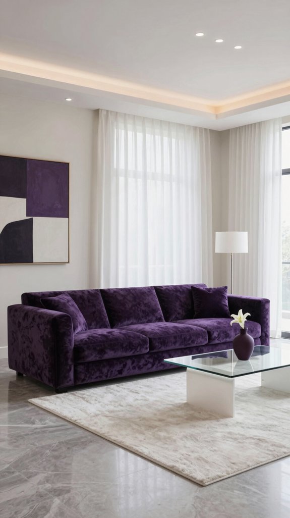 deep purple crisp white