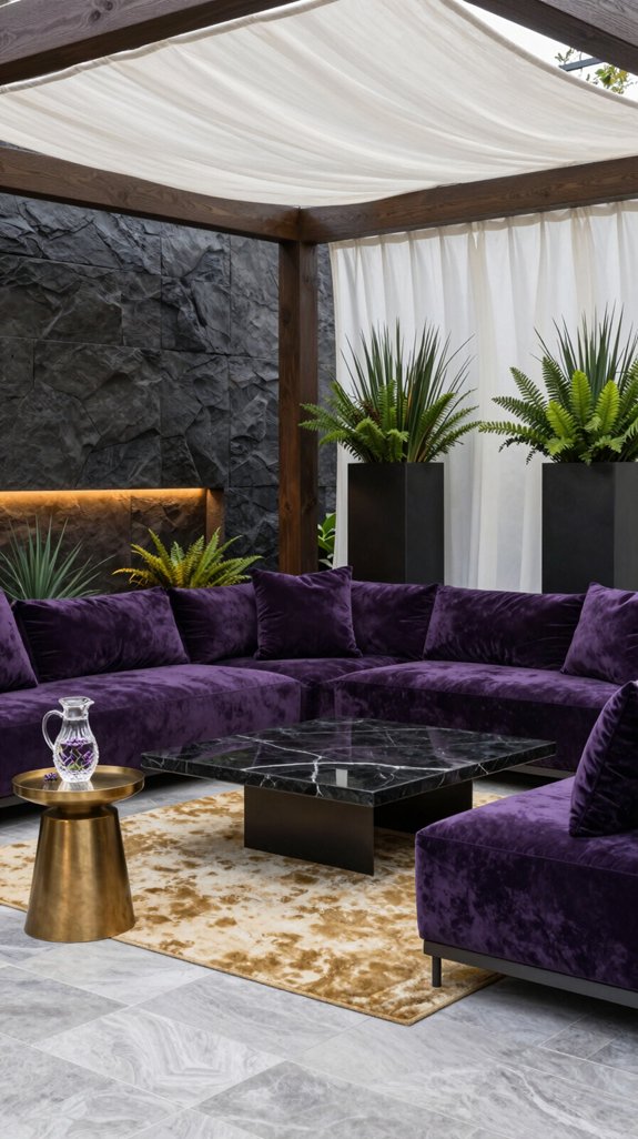 deep violet patio elegance