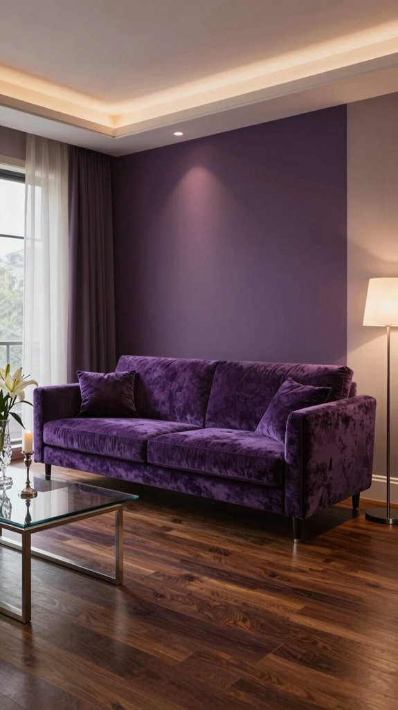 deep violet velvet elegance