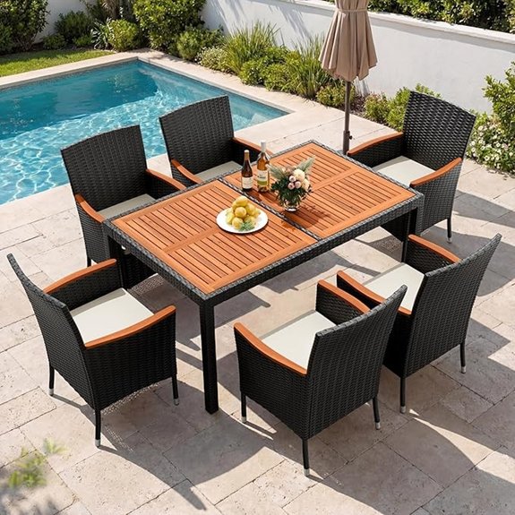 10 Outdoor Dining Sets That Turn Every Meal Into a Backyard Feast 6 devoko patio set