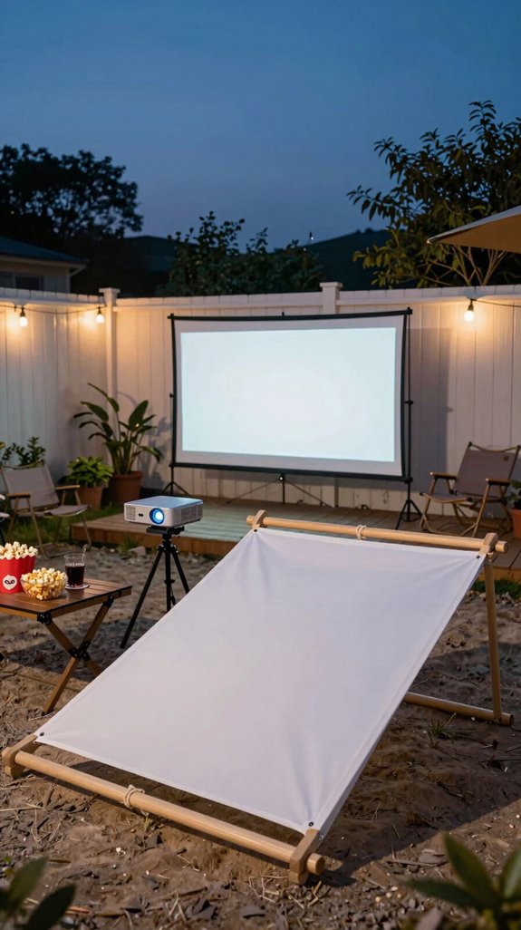 diy backyard movie screen