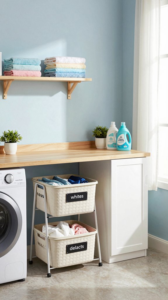 diy laundry folding station