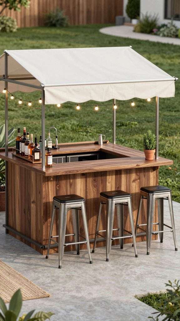diy pallet outdoor bar