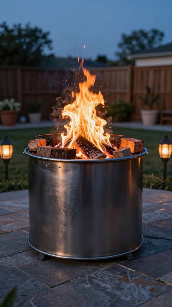 21 DIY Backyard Firepit Ideas for Cozy Outdoor Nights 16 double wall steel fire pit
