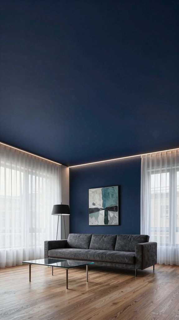 dramatic bold navy ceilings