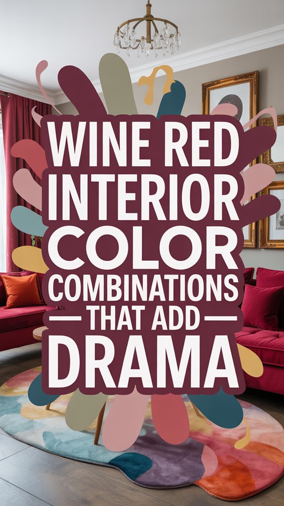 dramatic wine red interior palettes