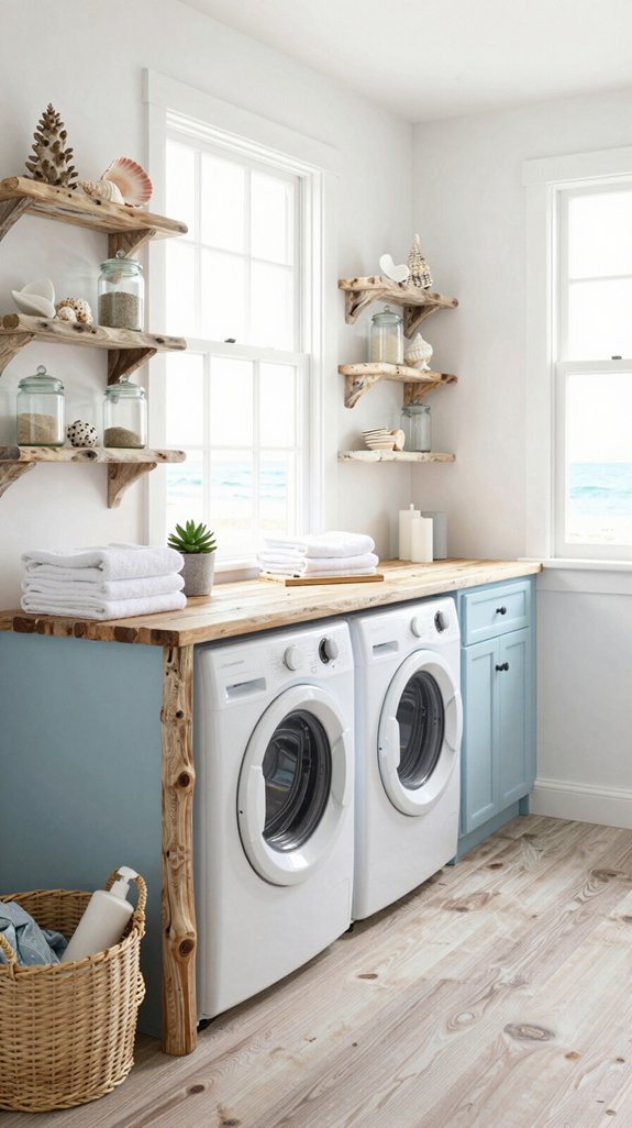 driftwood accents enhance authenticity