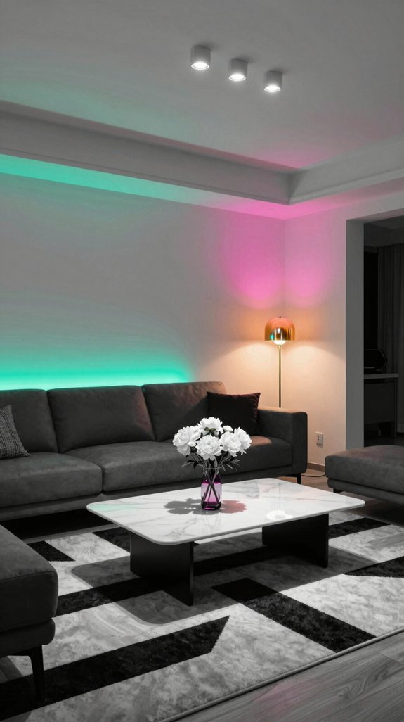Black and White Interiors: Accent Colors That Complete the Look 12 dynamic accent lighting design