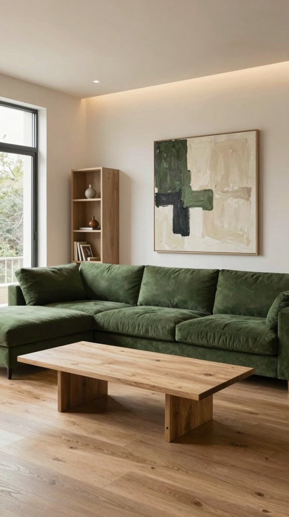 Army Green in Interiors: Colors That Complement This Earthy Shade 5 earthy green balanced with creamy beige