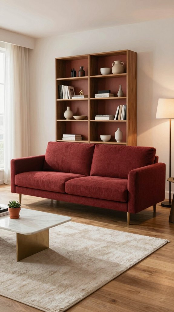 Rust Color Pairings That Add Warmth to Interior Spaces 4 earthy red balanced with neutrals