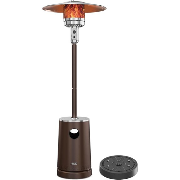 10 Best Propane Patio Heaters That Turn Your Backyard Into a Cozy Oasis 4 east oak 50 000 btu patio heater with table design