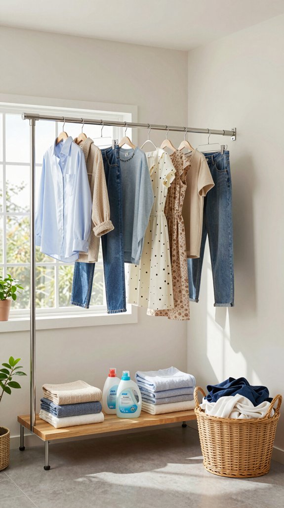efficient hanging rod organization