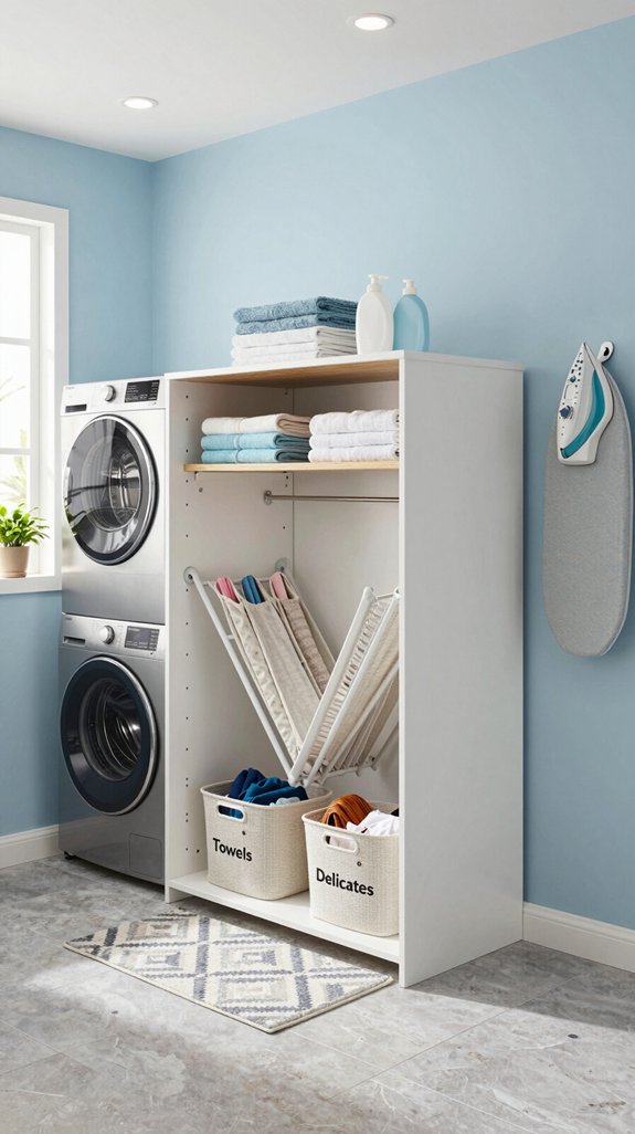 efficient laundry folding station