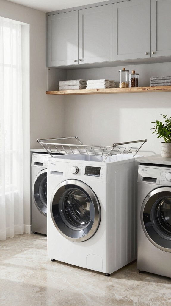 22 Modern Laundry Room Ideas for Sleek Spaces 9 efficient laundry folding station