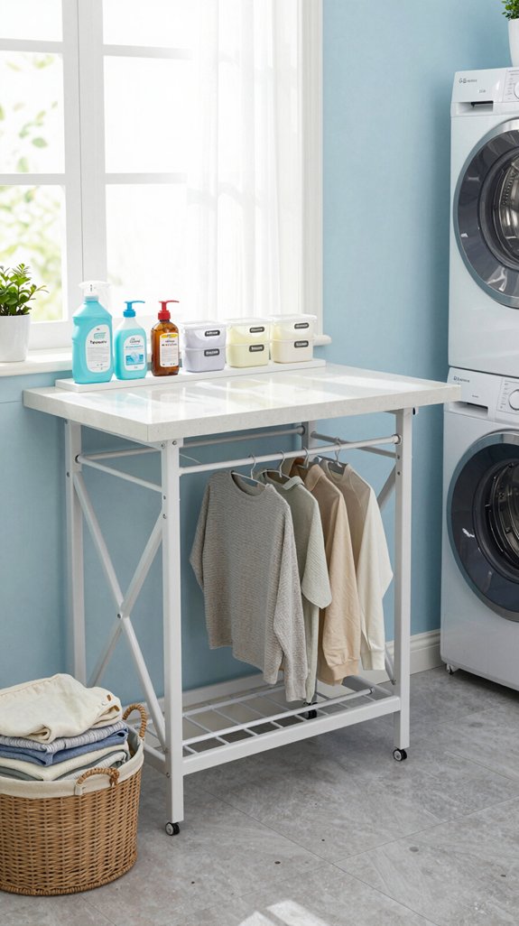 efficient laundry folding station