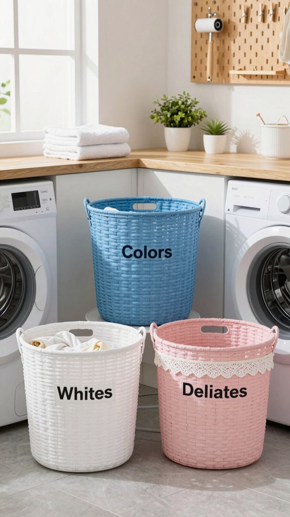 efficient laundry sorting baskets